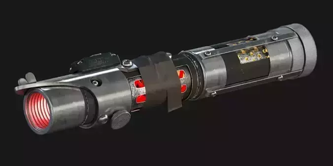 Lightsaber weapon with light 3D model