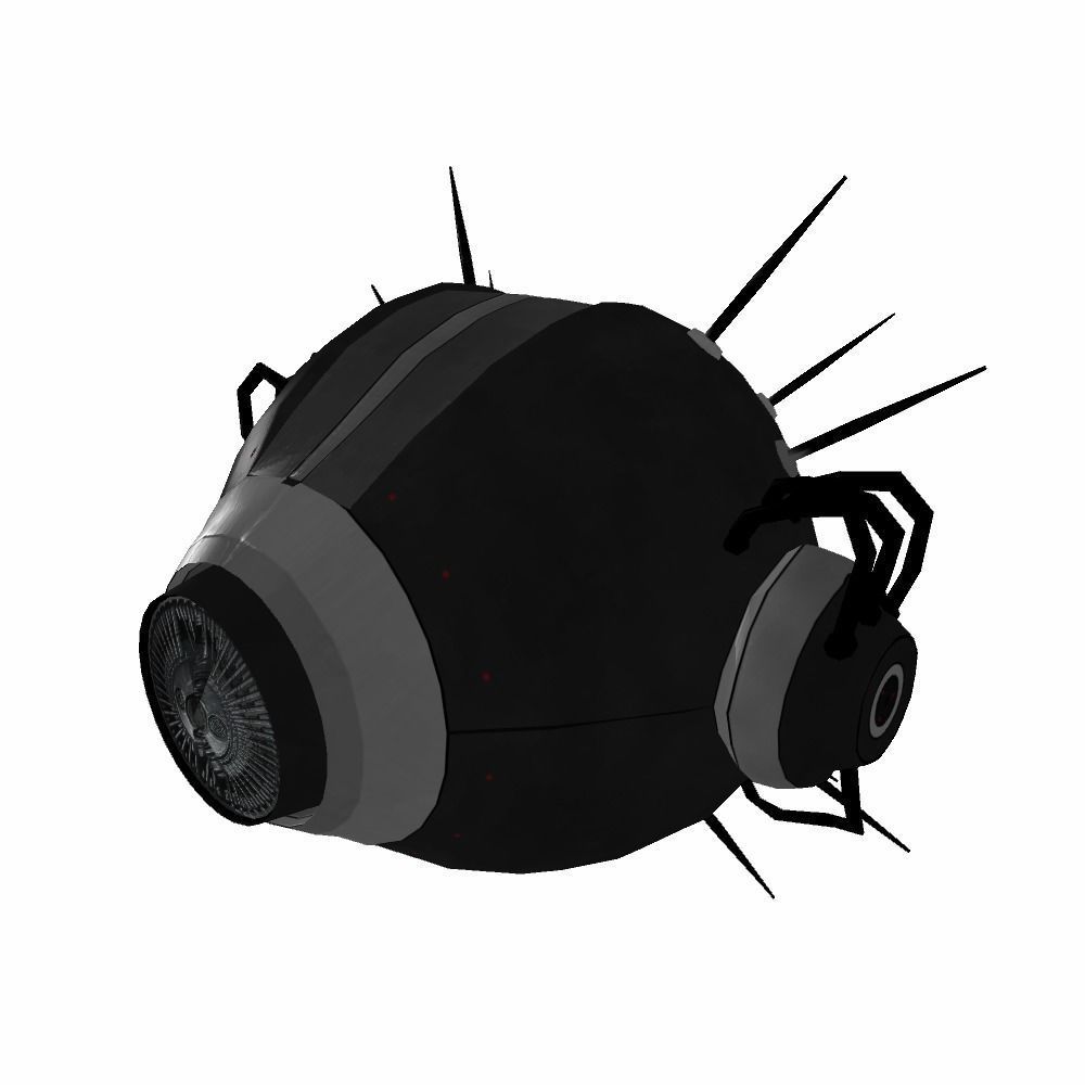 Drone Sci-fi low poly Low-poly 3D model_6