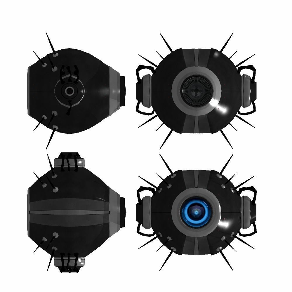 Drone Sci-fi low poly Low-poly 3D model_5