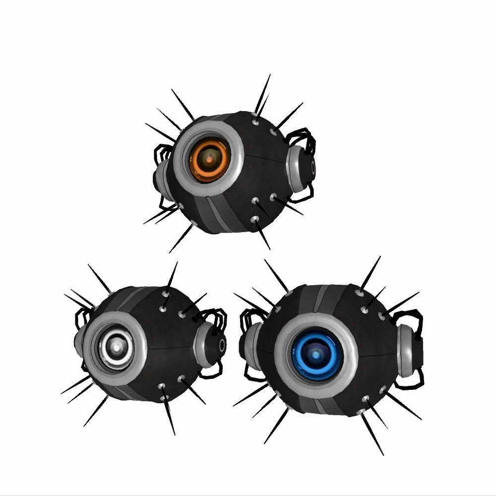 Drone Sci-fi low poly Low-poly 3D model_7