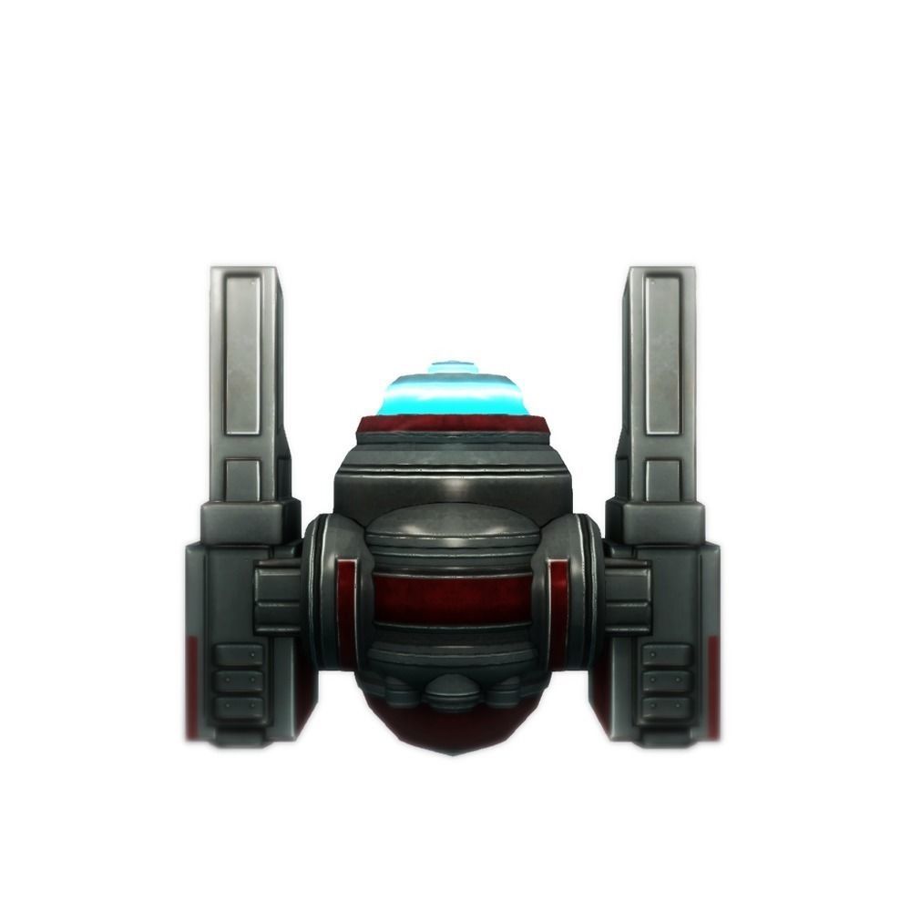 Drone 02 Sci-fi low poly Low-poly 3D model_5