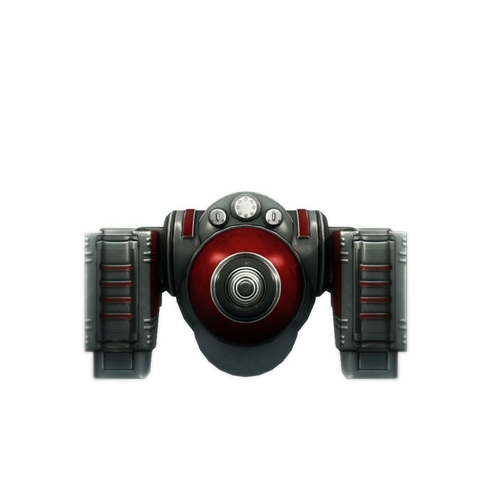 Drone 02 Sci-fi low poly Low-poly 3D model_1