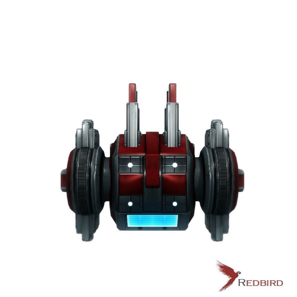 Drone 03 Sci-fi low poly Low-poly 3D model_3