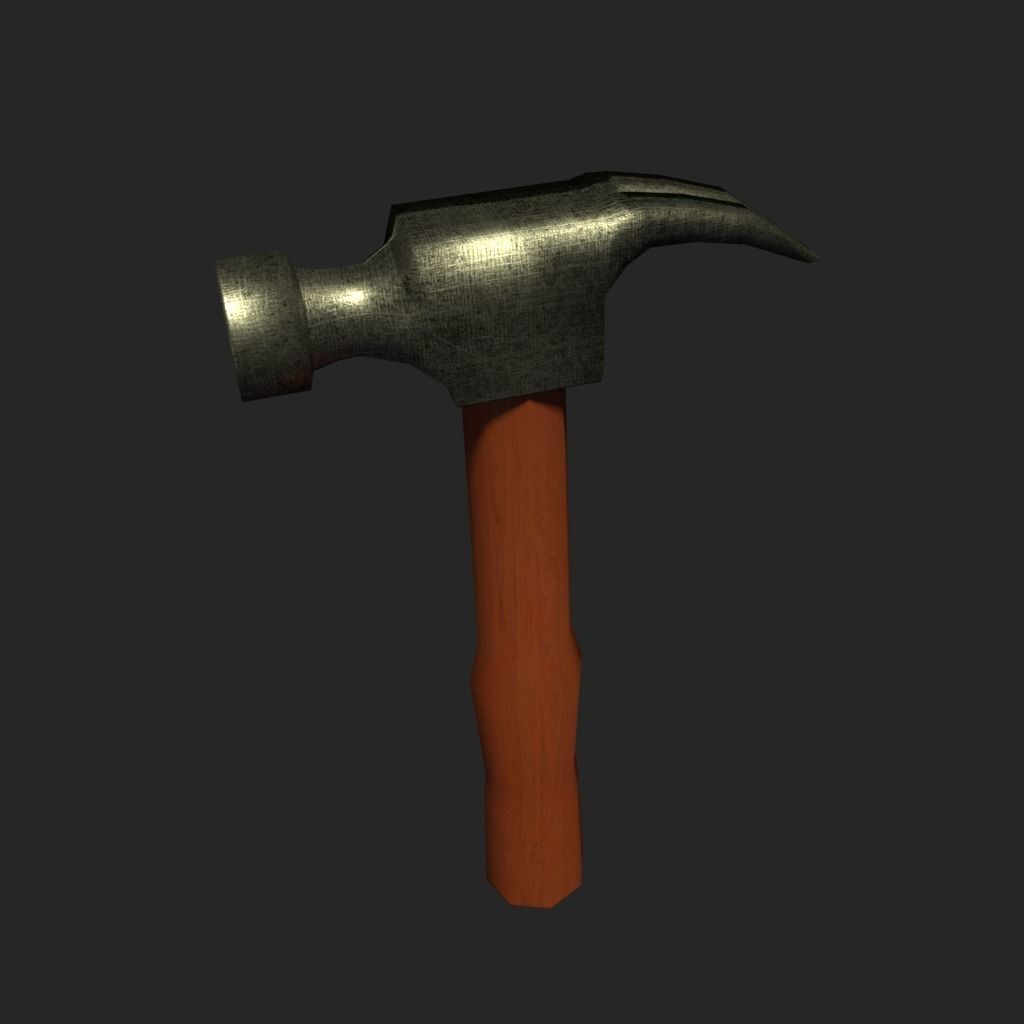 Low-poly toolbox wooden screwdriver Free low-poly 3D model_3
