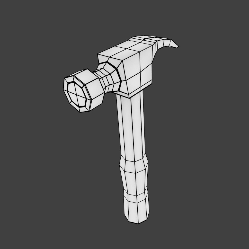 Low-poly toolbox wooden screwdriver Free low-poly 3D model_12