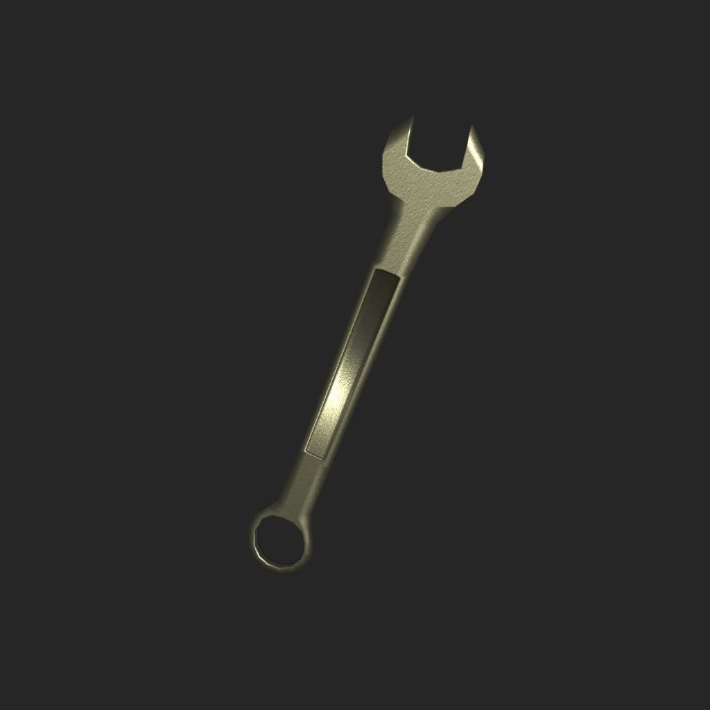 Low-poly toolbox wooden screwdriver Free low-poly 3D model_4