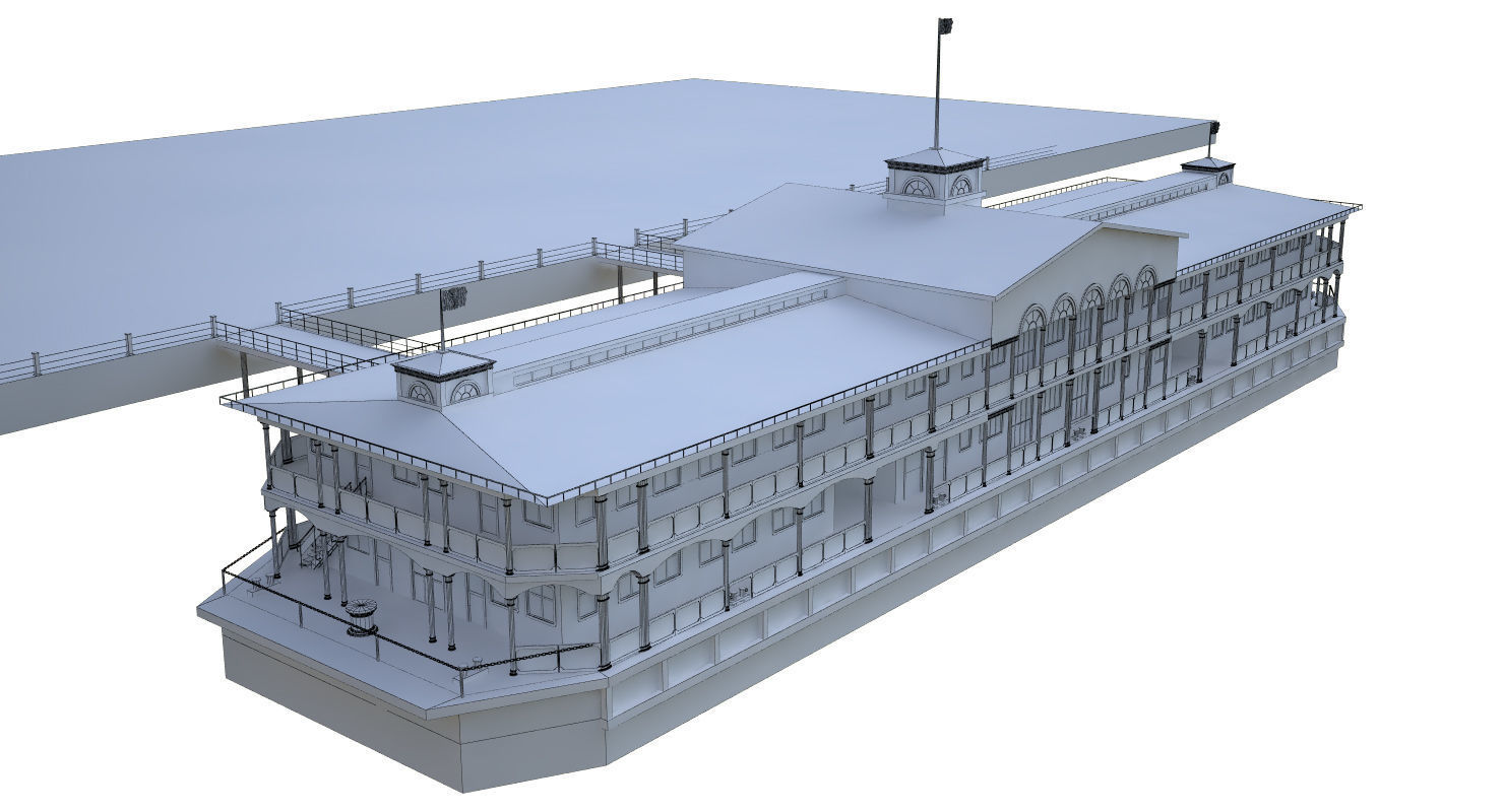 Landing Stage Ship 3D model_6