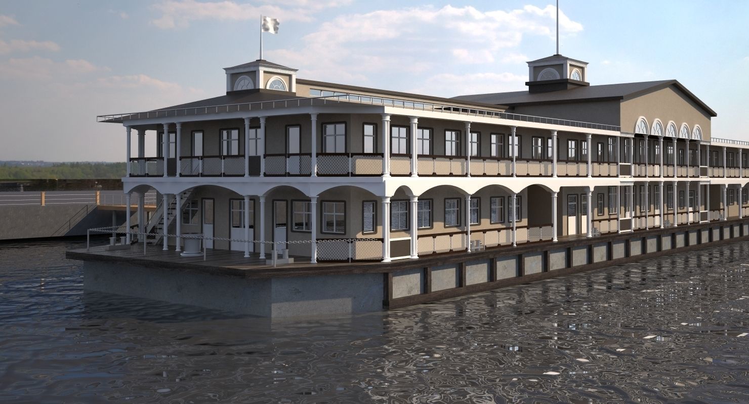 Landing Stage Ship 3D model_2