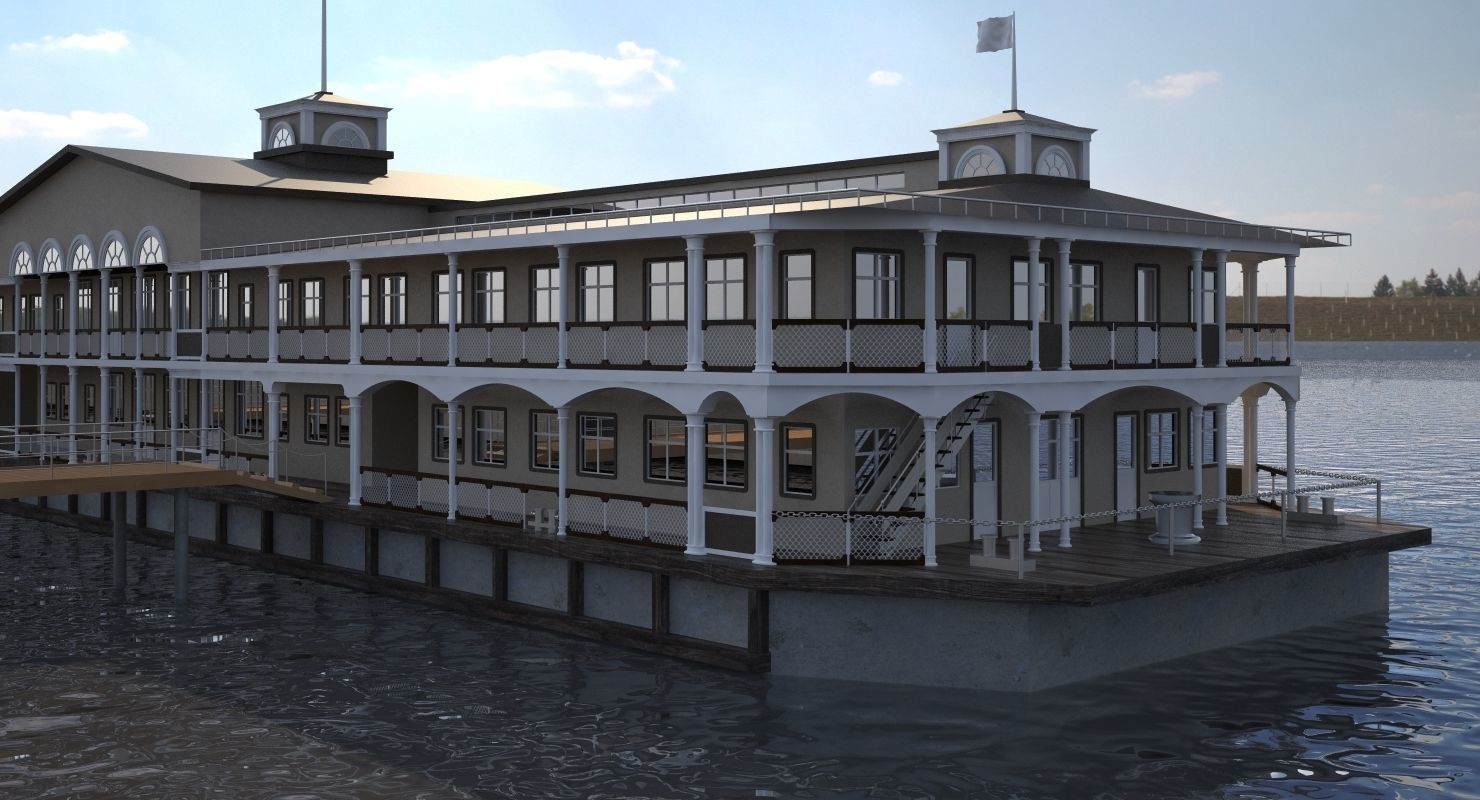 Landing Stage Ship 3D model_3