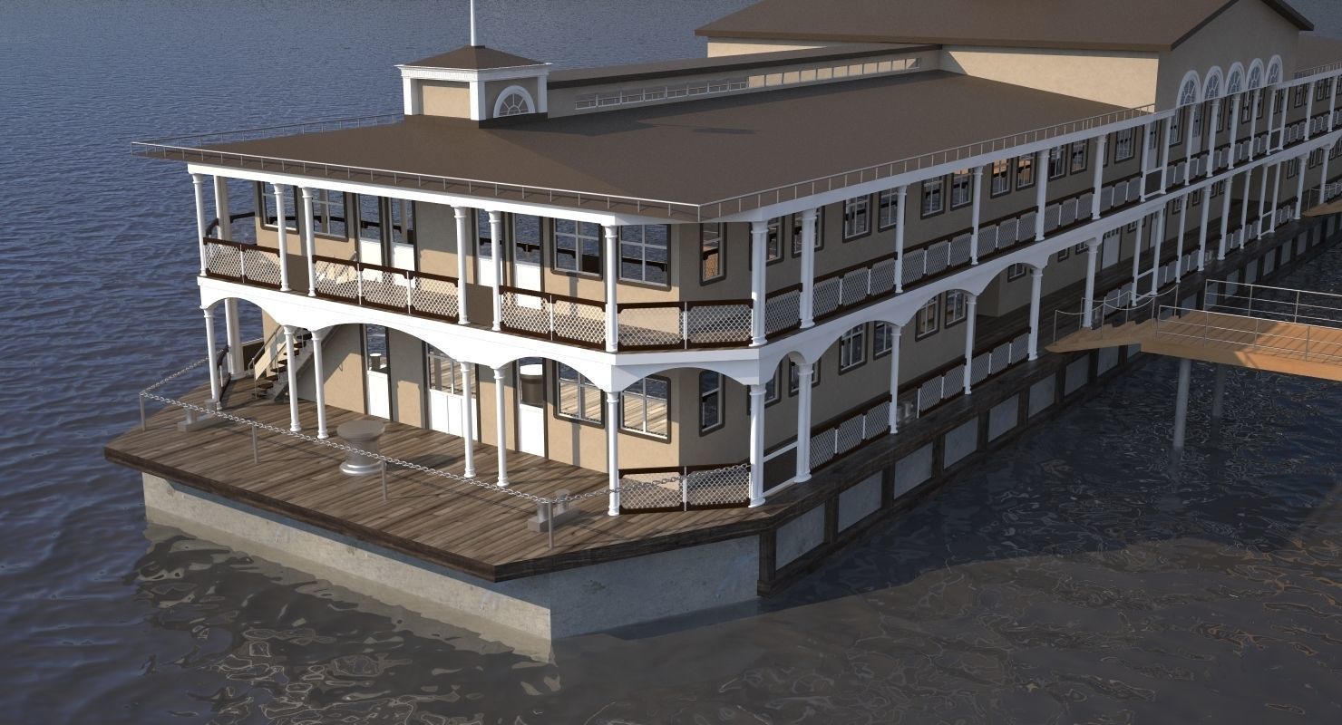 Landing Stage Ship 3D model_1