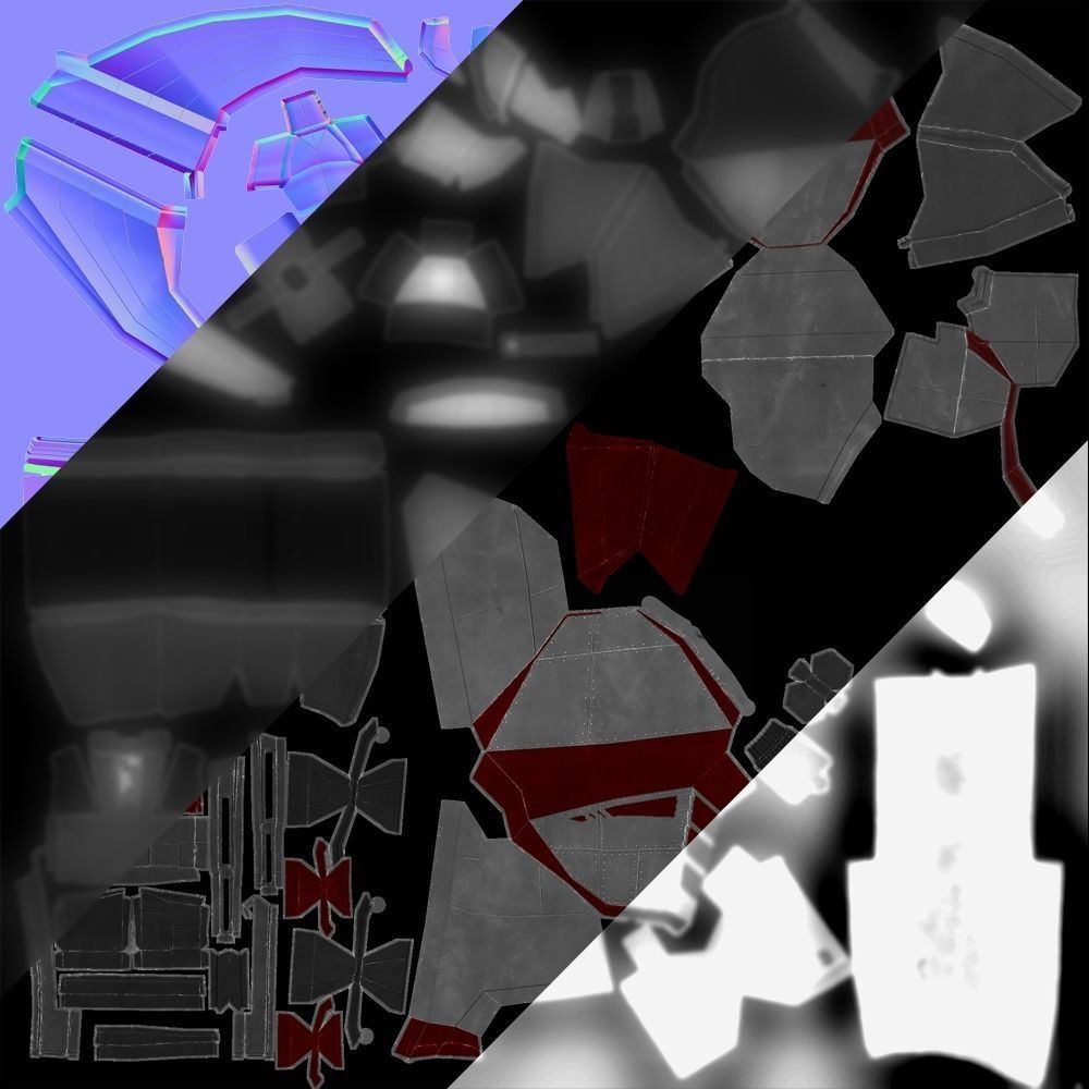 Drone 04 Sci-fi low poly Low-poly 3D model_6