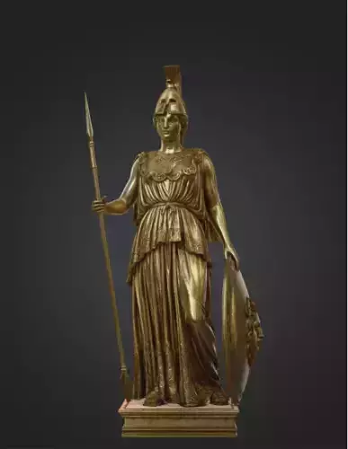 Athena Golden Statue