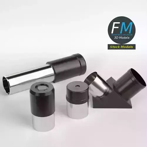 Telescope optics parts 3D model