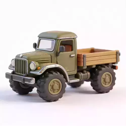 Stylized Chibi WWII Military Truck