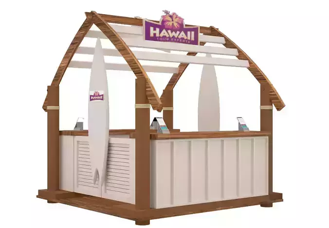 Hawaiian style exhibition booth