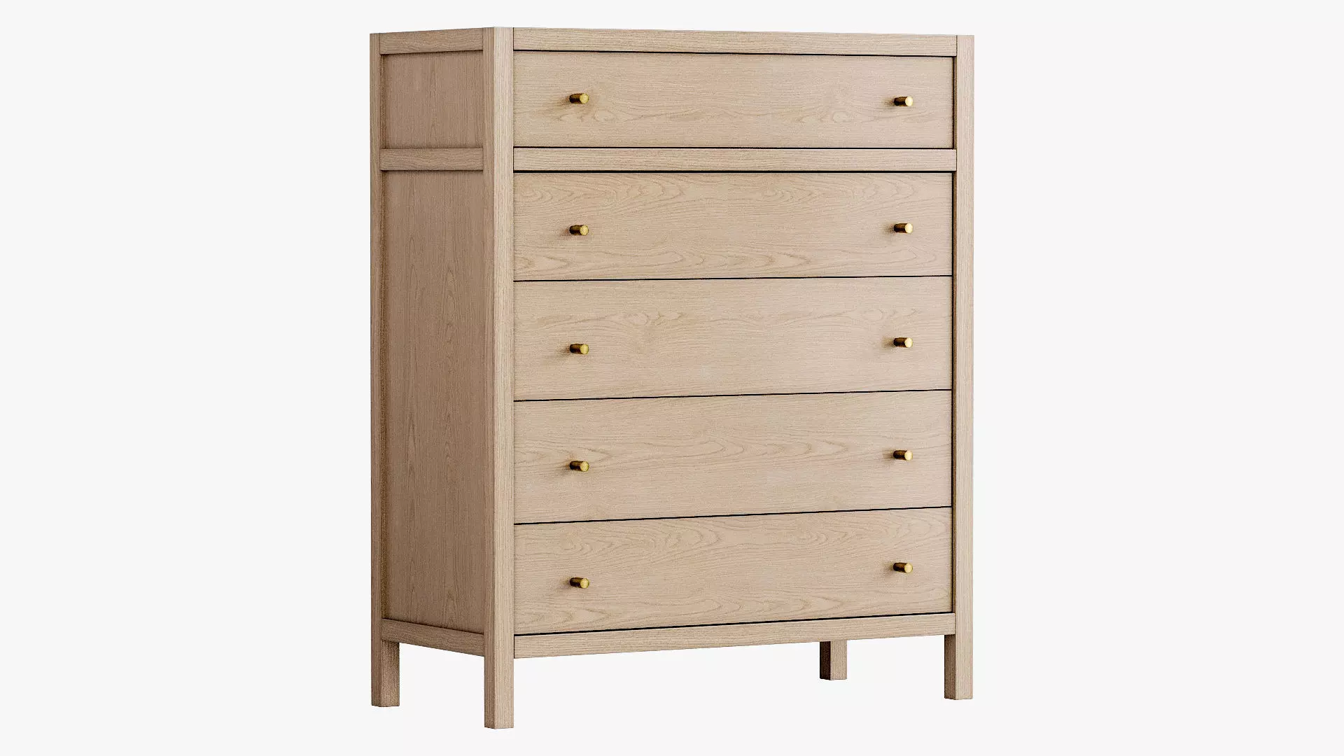 Crate and Barrel Keane 42 inch Tall Dresser Low-poly 3D model