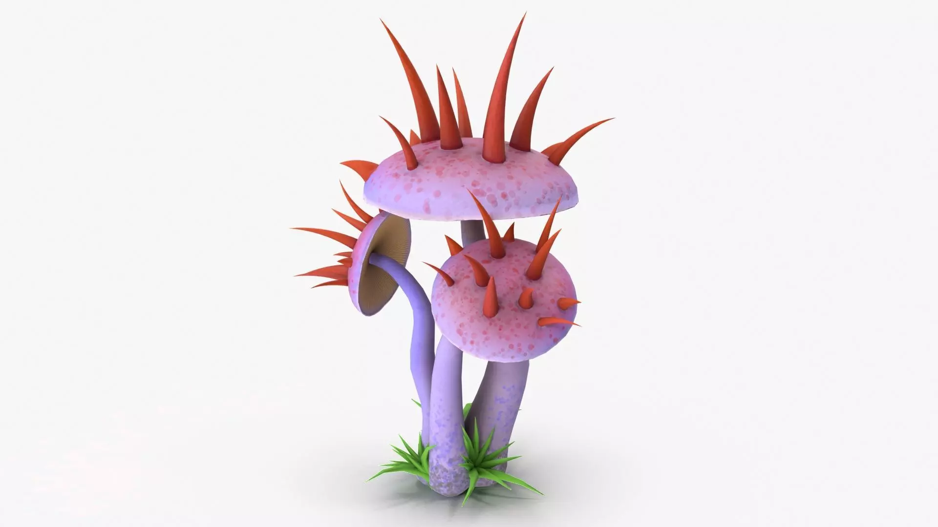 Mushroom V8 PBR Low-poly 3D model