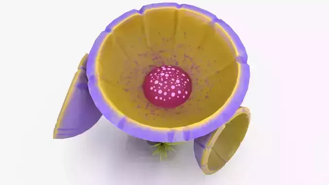 Mushroom V9 PBR Low-poly 3D model 7