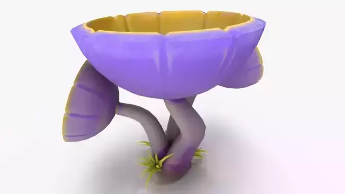 Mushroom V9 PBR Low-poly 3D model 6