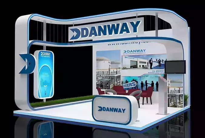 white exhibition booth