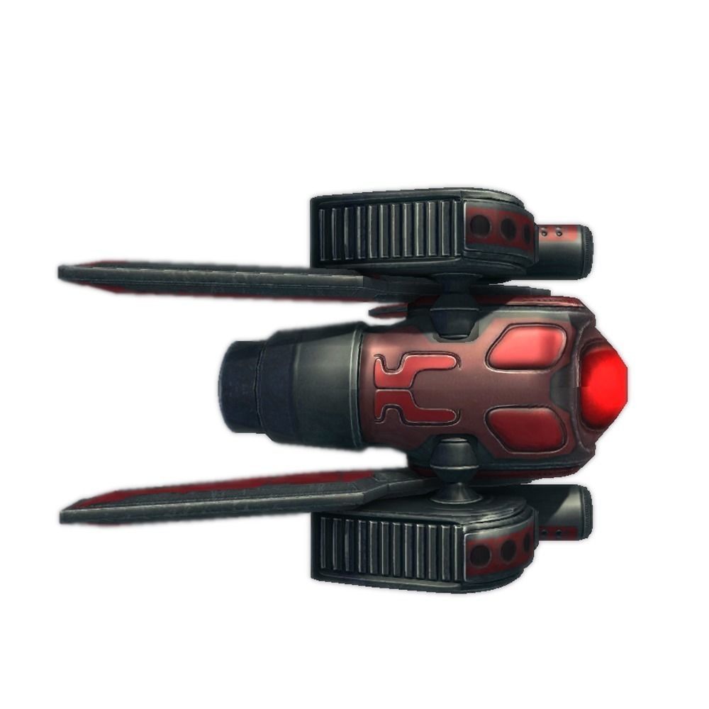 Drone 05 Sci-fi low poly Low-poly 3D model_3