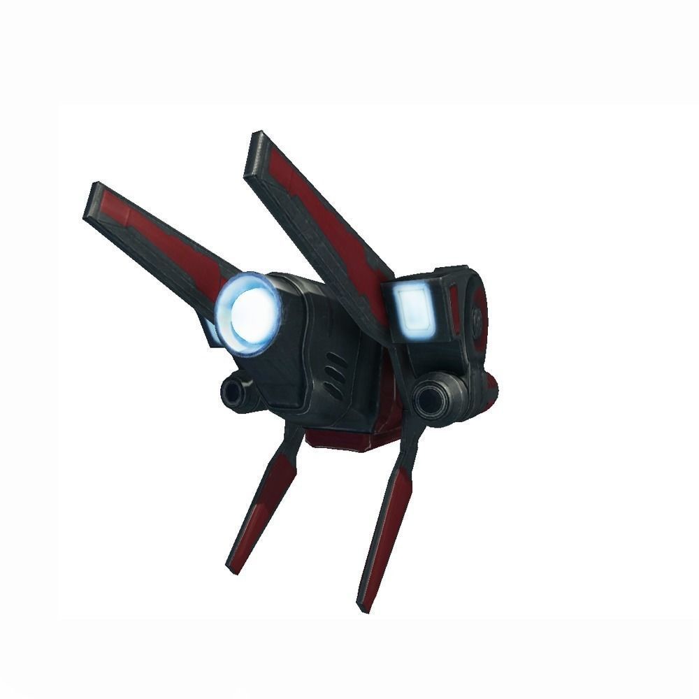 Drone 05 Sci-fi low poly Low-poly 3D model_2