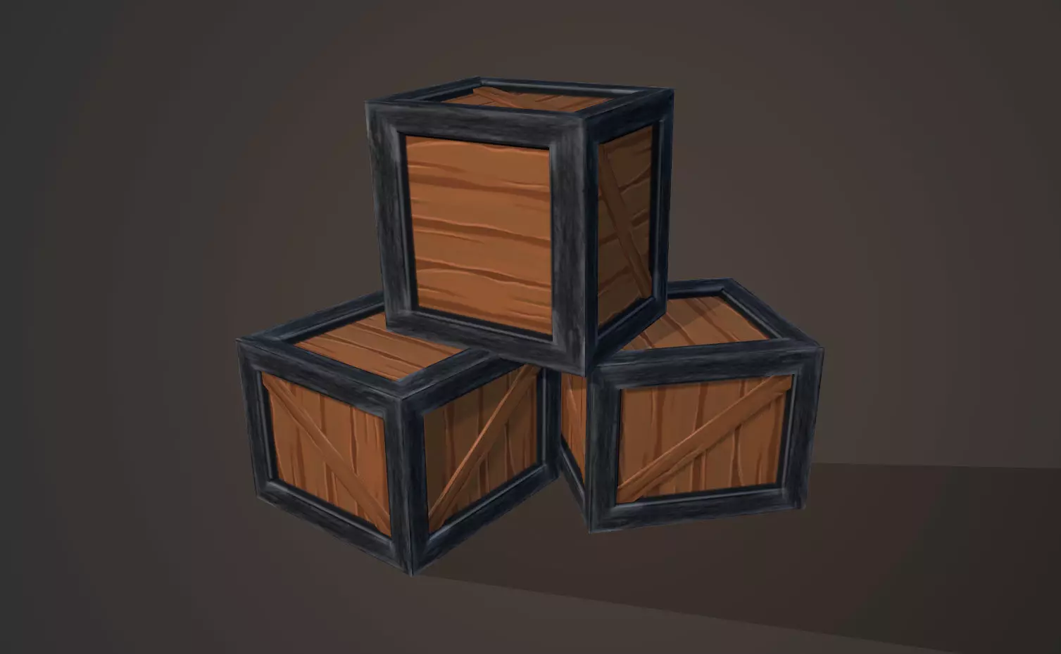box   chests Low-poly 3D model_0
