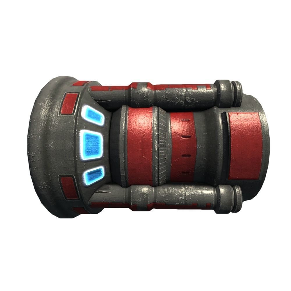 Starship engine 01 Sci-fi low poly Low-poly 3D model_5