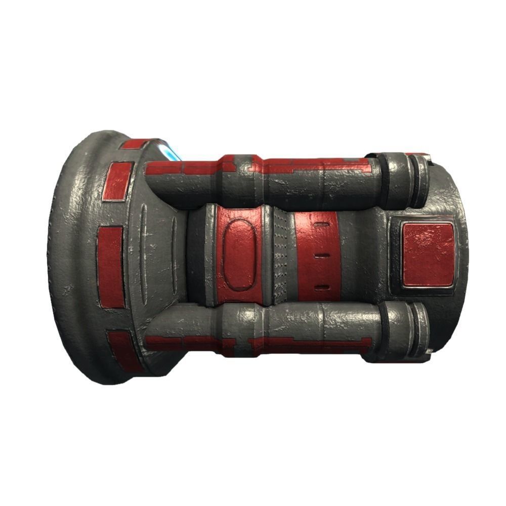 Starship engine 01 Sci-fi low poly Low-poly 3D model_2