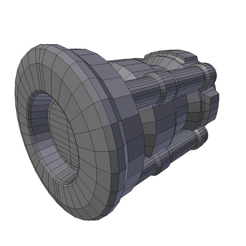 Starship engine 01 Sci-fi low poly Low-poly 3D model_7