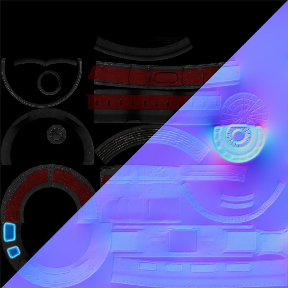 Starship engine 01 Sci-fi low poly Low-poly 3D model_8