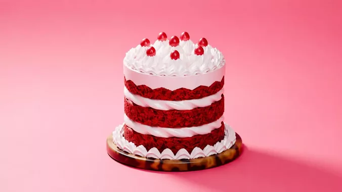 Red Velvet Strawberry Cake