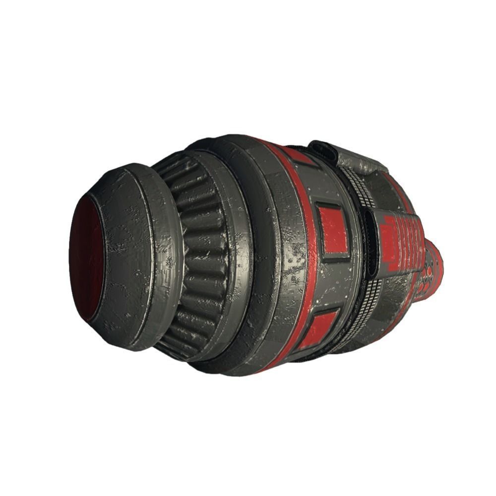 Starship engine 03 Sci-fi low poly Low-poly 3D model_2