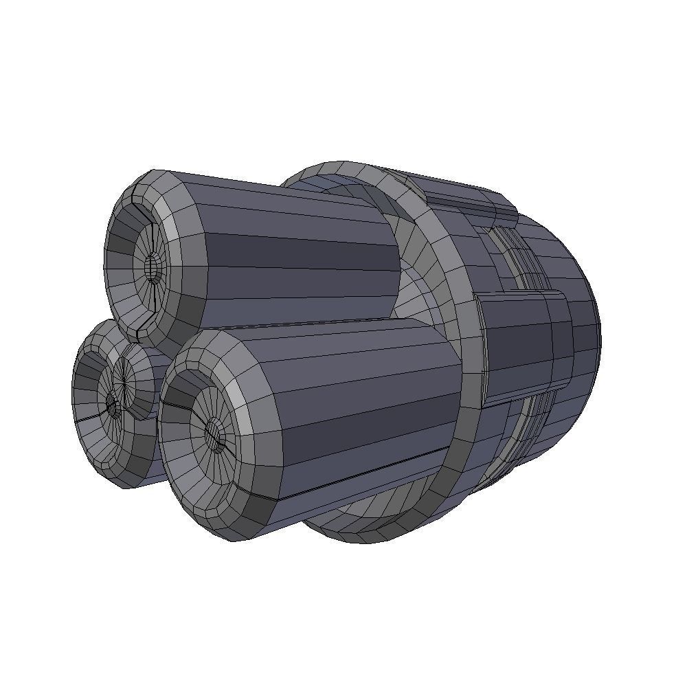 Starship engine 03 Sci-fi low poly Low-poly 3D model_6
