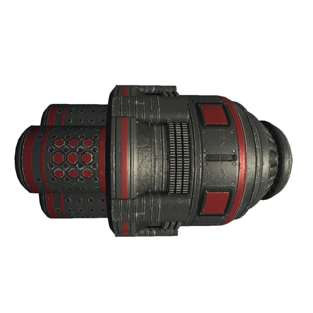 Starship engine 03 Sci-fi low poly Low-poly 3D model_4