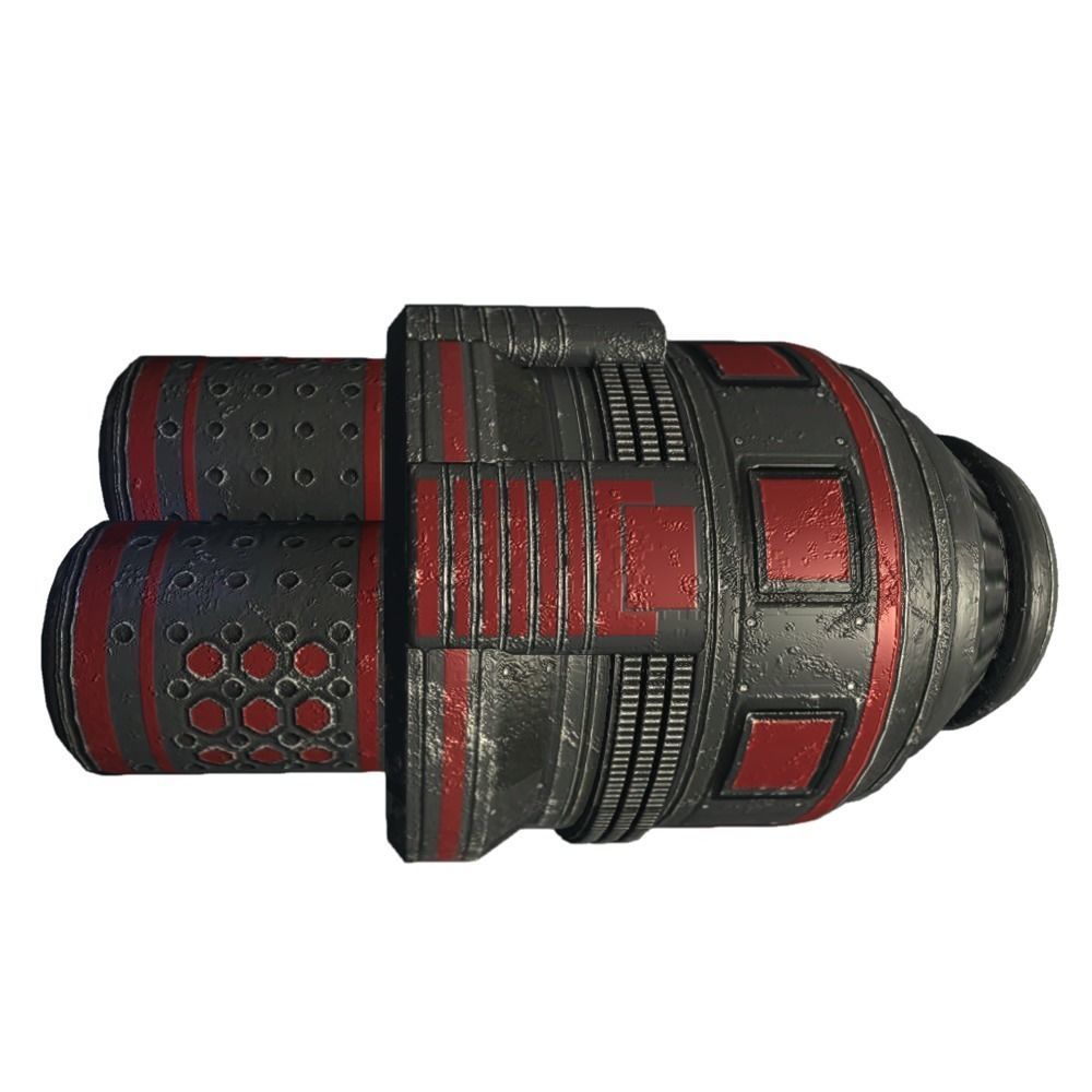 Starship engine 03 Sci-fi low poly Low-poly 3D model_3