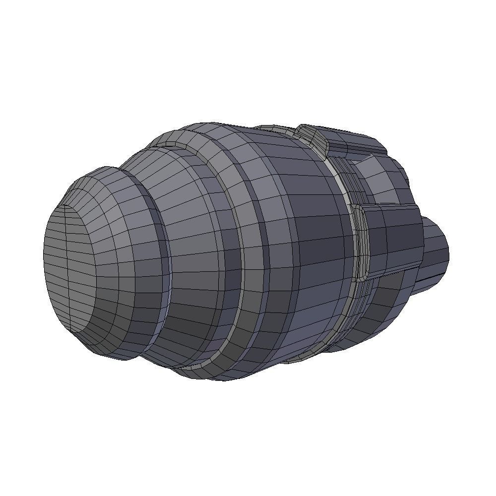 Starship engine 03 Sci-fi low poly Low-poly 3D model_7