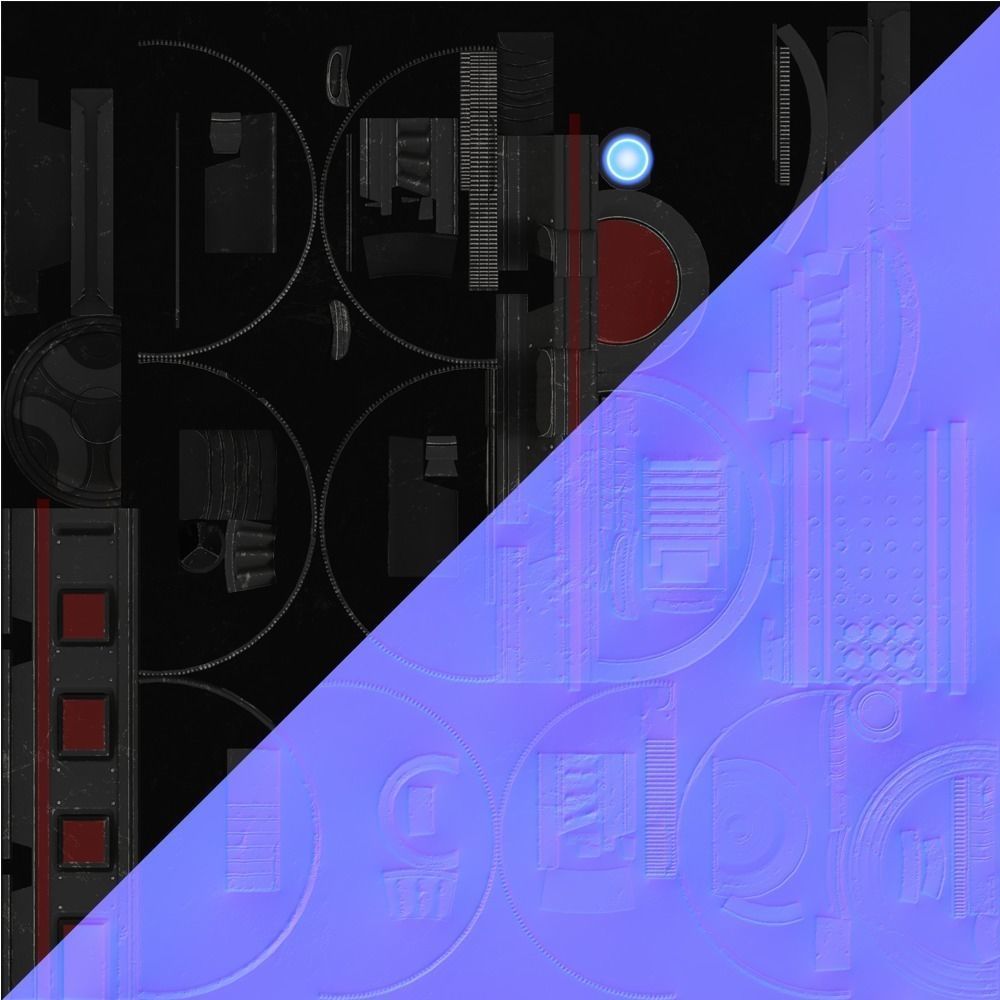 Starship engine 03 Sci-fi low poly Low-poly 3D model_8