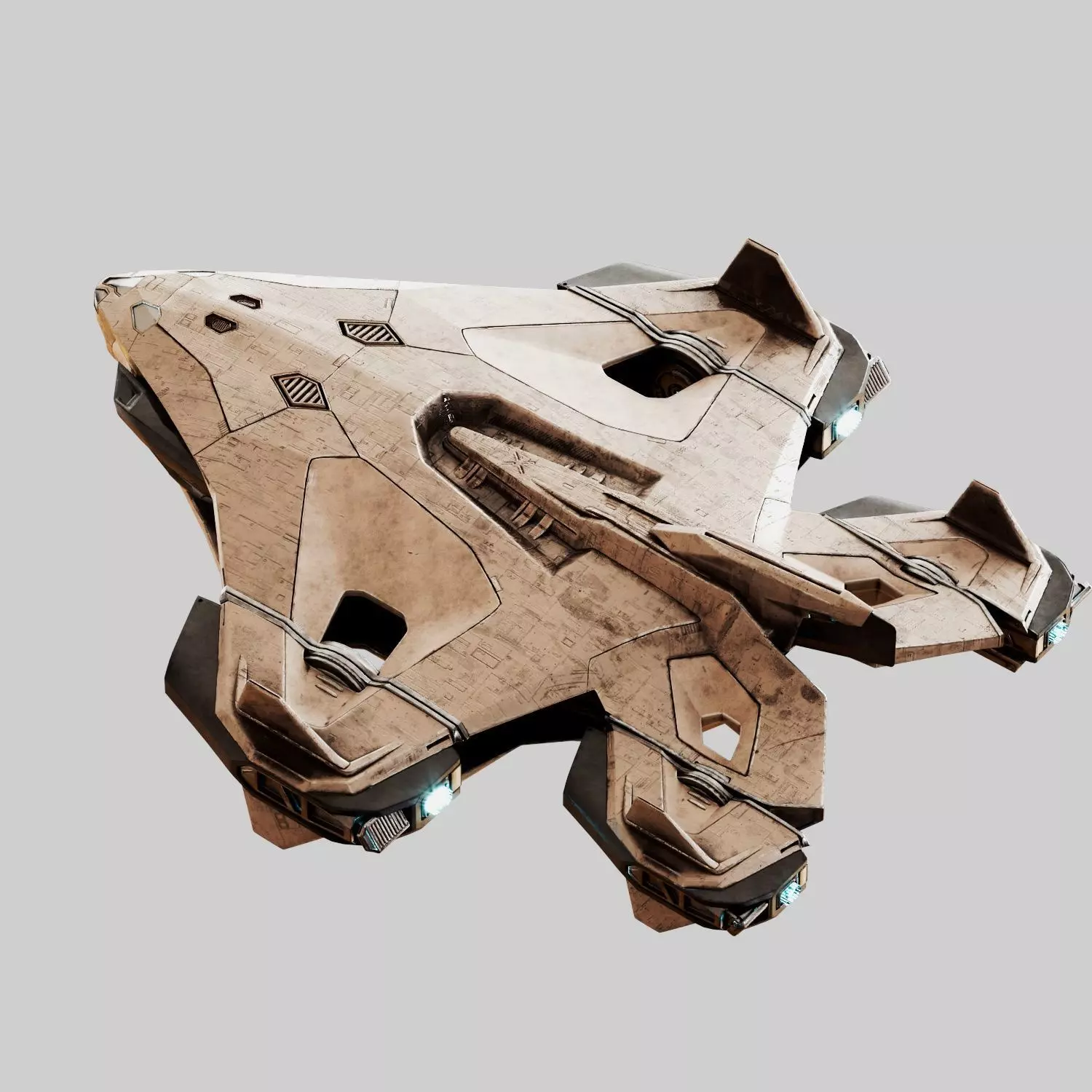 Sci-Fi Shuttle Ship 3D model