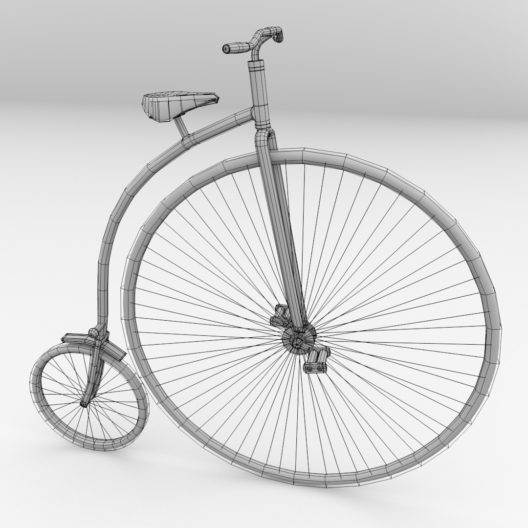 Penny Farthing Bicycle 3D model_5