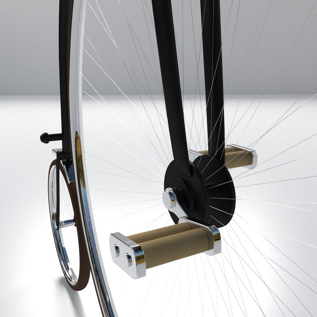 Penny Farthing Bicycle 3D model_3