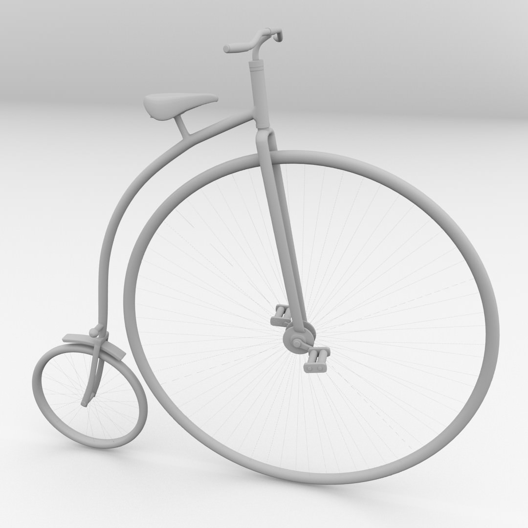 Penny Farthing Bicycle 3D model_4
