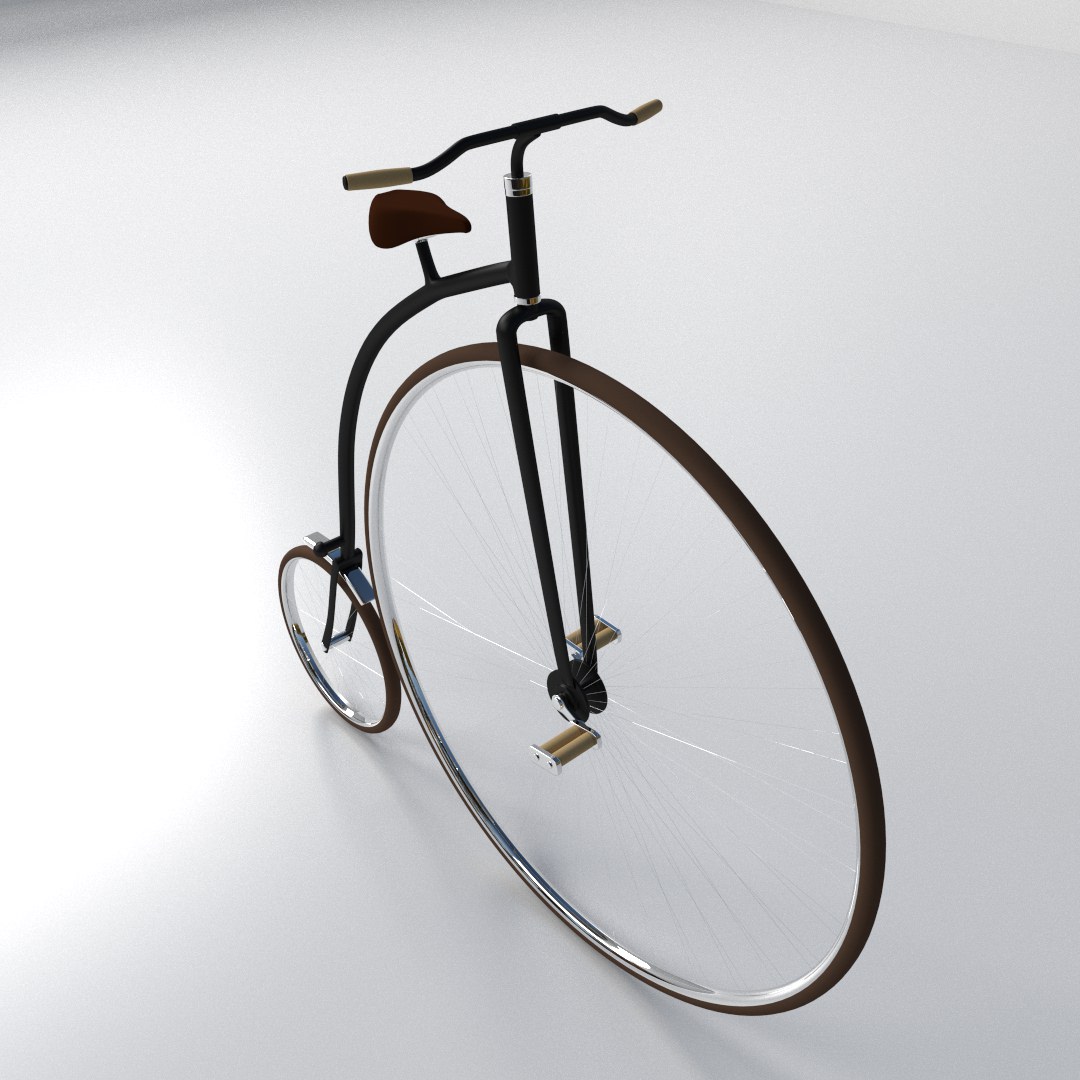 Penny Farthing Bicycle 3D model_1