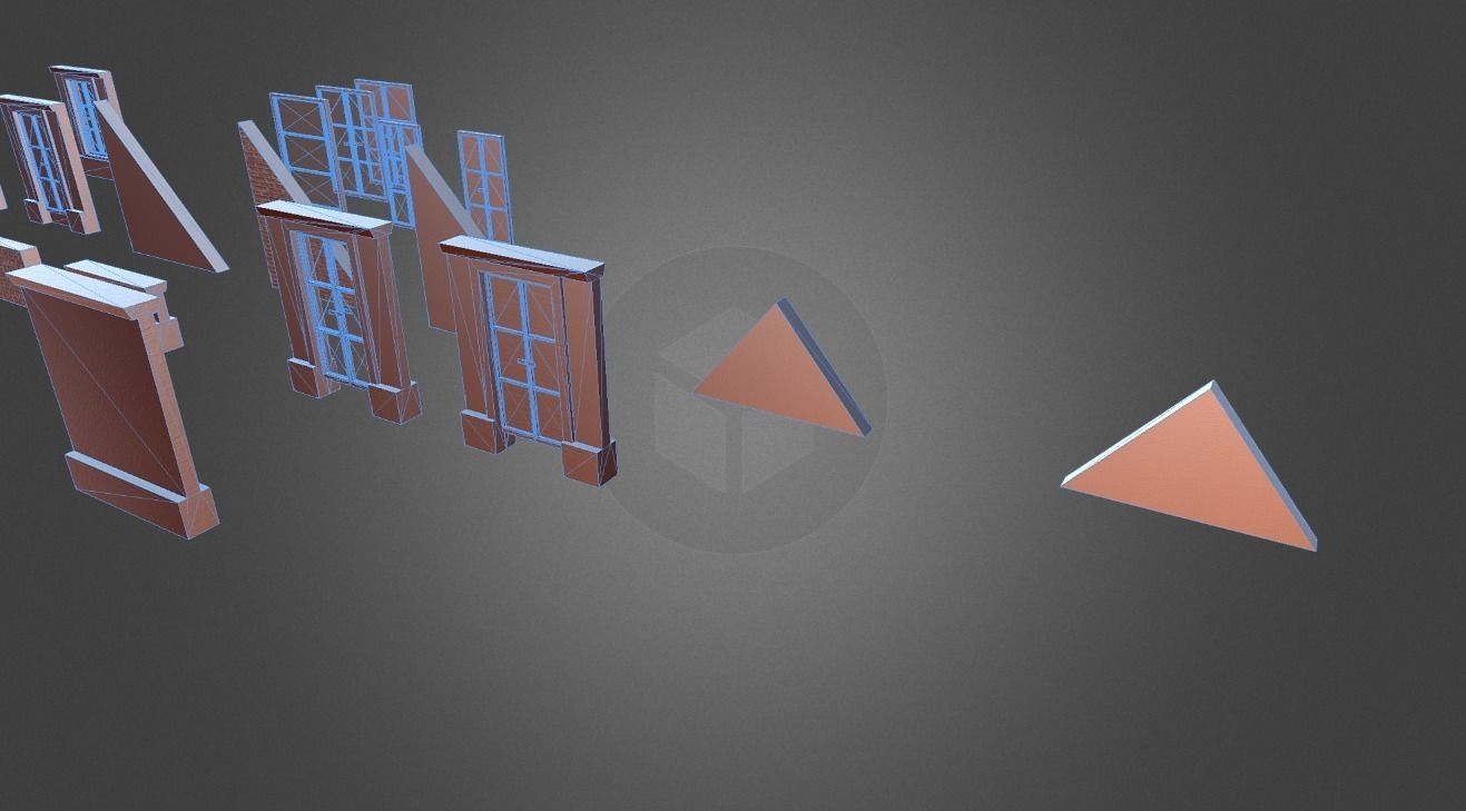 DreamHome Architectural Assets Free low-poly 3D model_11
