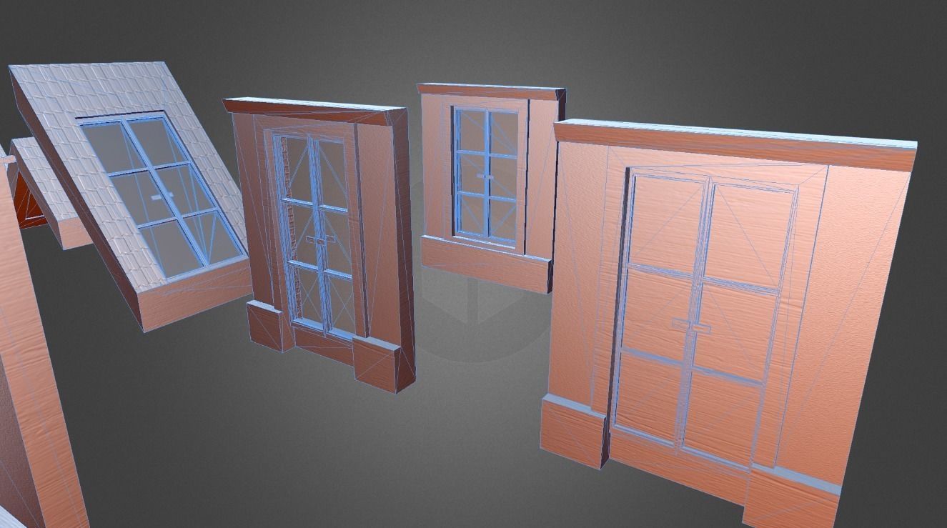 DreamHome Architectural Assets Free low-poly 3D model_10