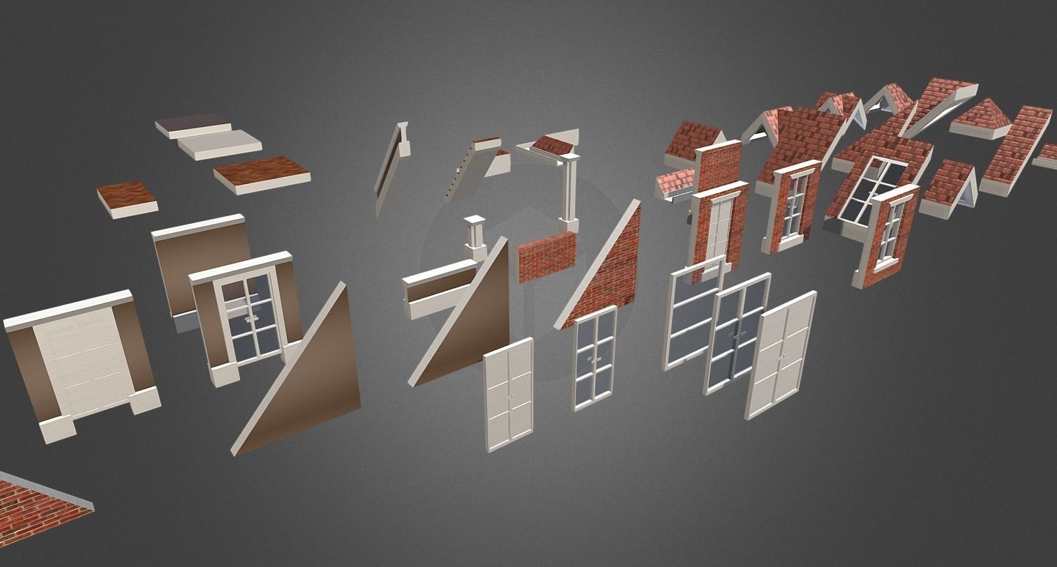 DreamHome Architectural Assets Free low-poly 3D model_2