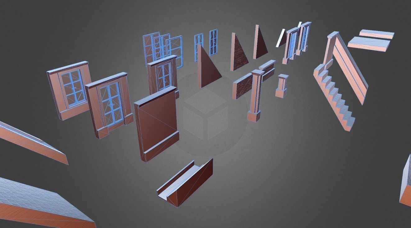 DreamHome Architectural Assets Free low-poly 3D model_8