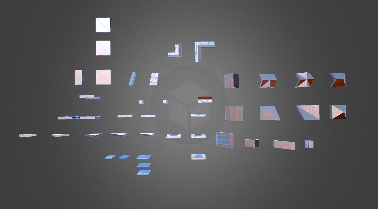 DreamHome Architectural Assets Free low-poly 3D model_6