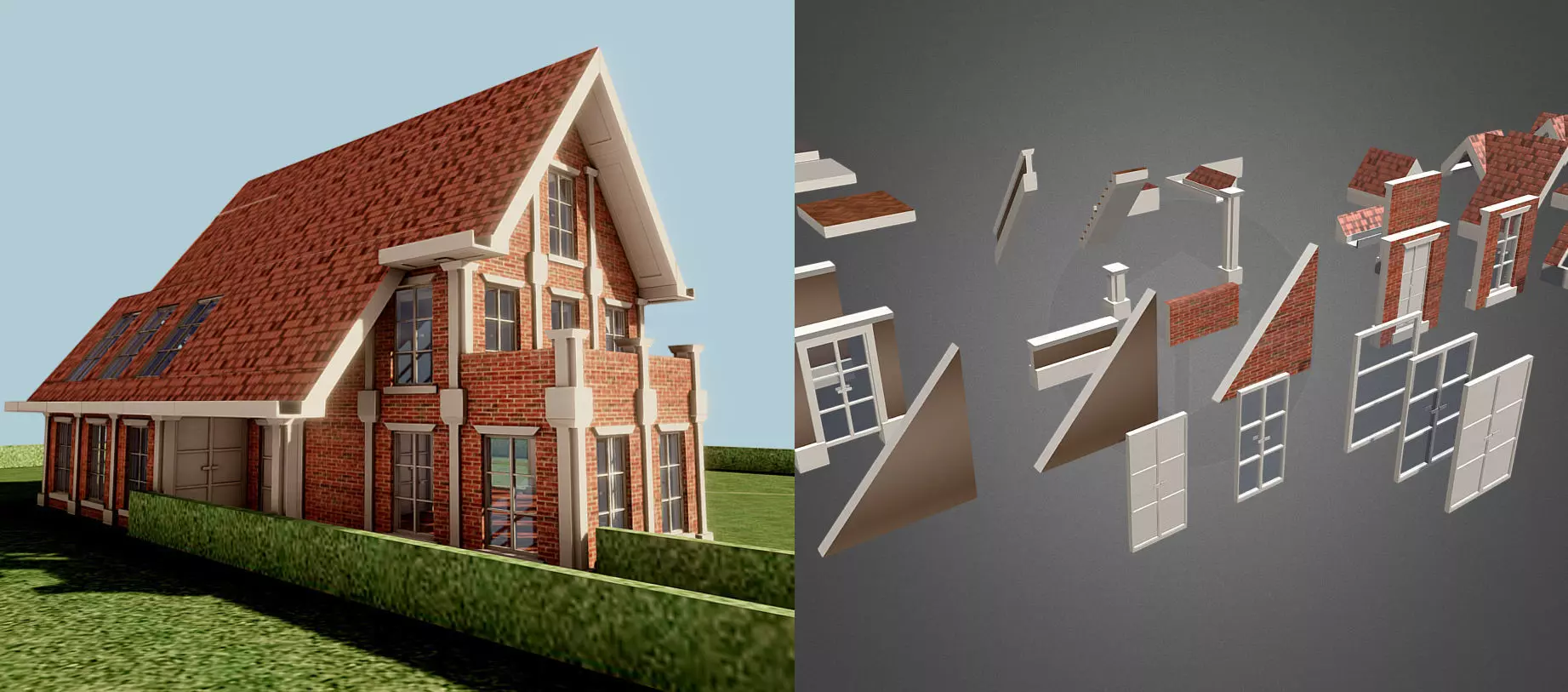 DreamHome Architectural Assets Free low-poly 3D model_0
