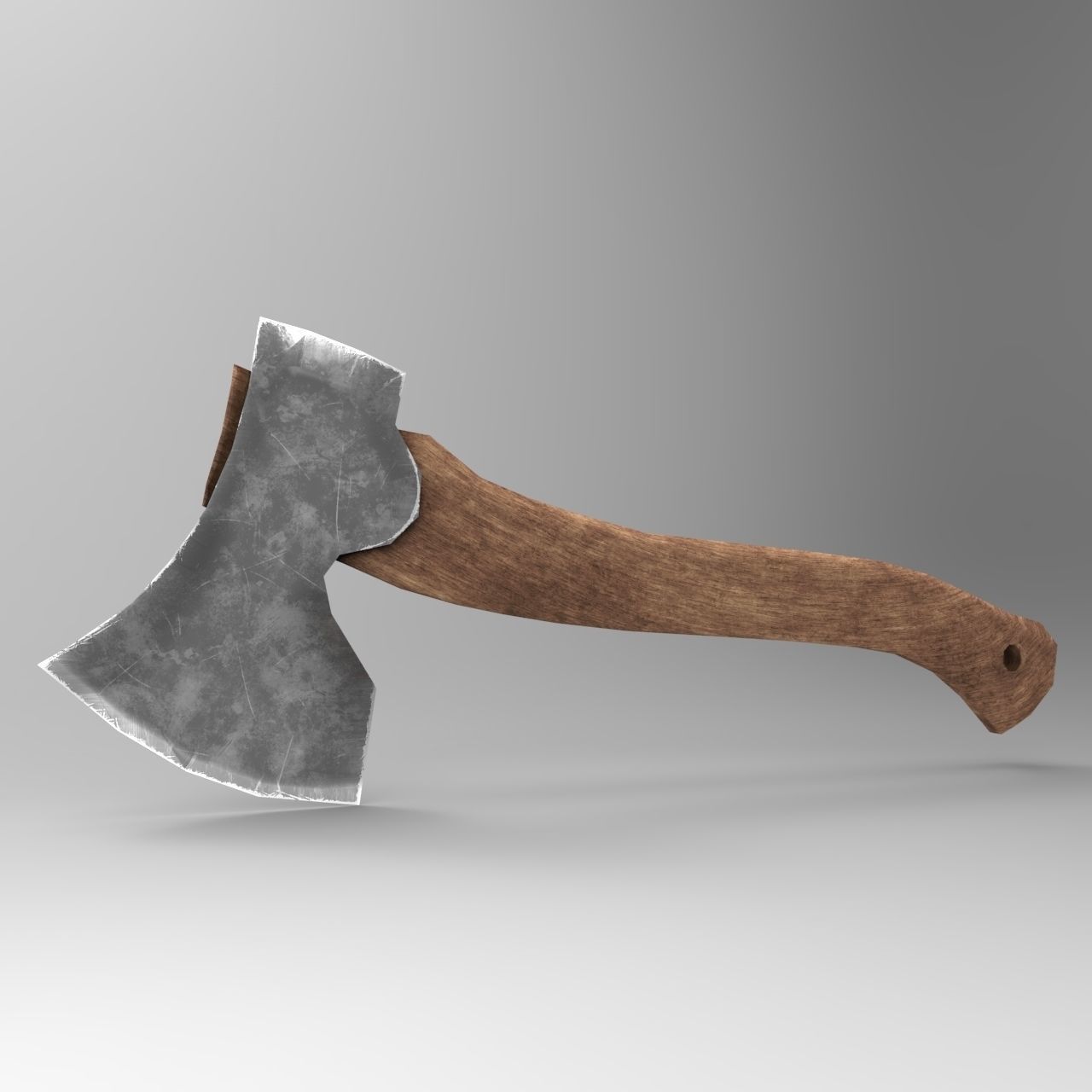 Axe game ready Low-poly 3D model_2